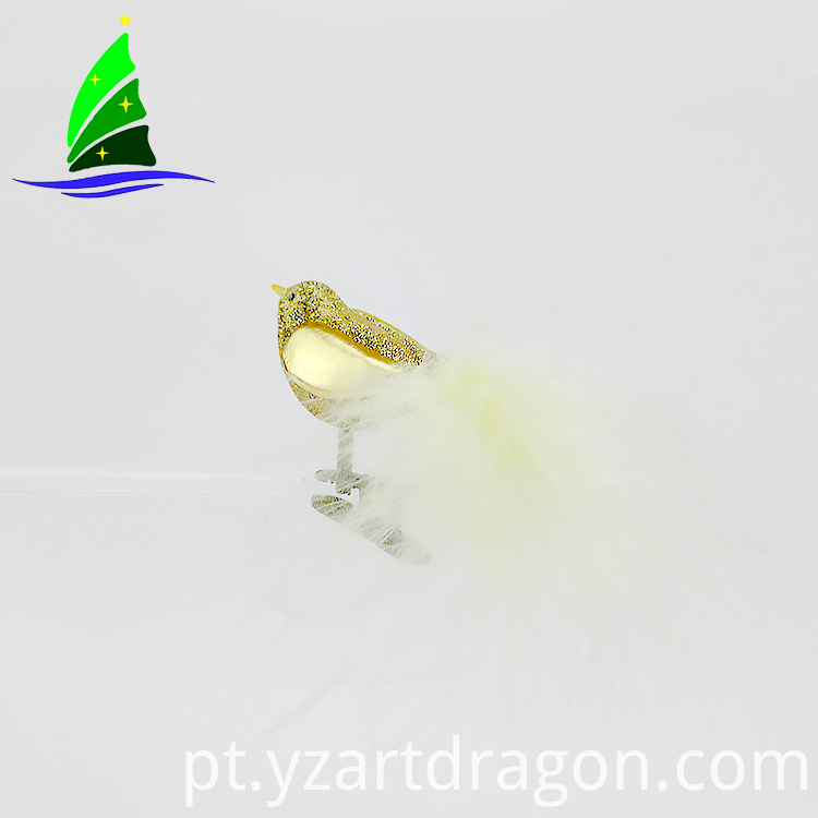 Ornamentos de vidro em forma de pássaro Bird Shaped Glass Ornaments